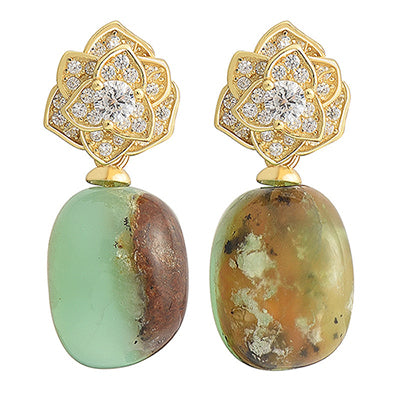 New Statement Drop Earrings S925 Silver Micro Paved CZ Crystal with Single Natural Stone Scarce Australian Jade Brincos