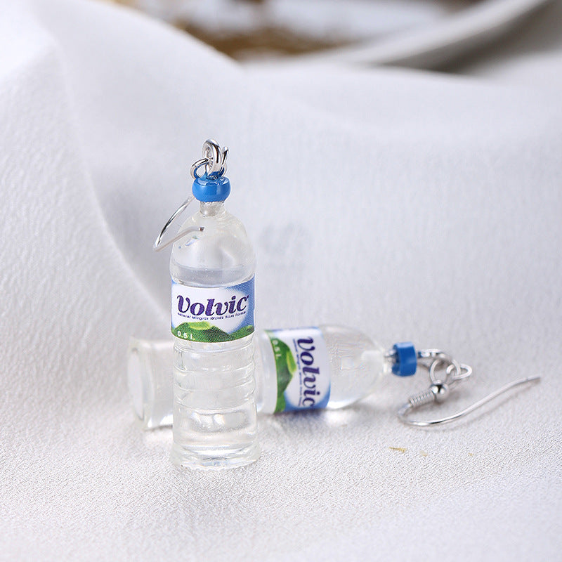 New Unique Fashion Design S925 Sterling Silver Ear Hook Water Bottle Shape Pendant Dangle Drop Earrings for Women Jewelry