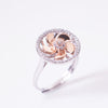 New Unique Luxurious Finger Ring S925 Sterling Silver Micro Paved Clear Shining CZ Crystal Round Windwill Fine Jewelry