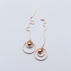 New Vintage S925 Sterling Silver Link Chain Ear Line Round Circel Ball Dangle Pendant Drop Earrings for Women Jewelry