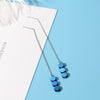 Newest Unique Fashion Drop Earrings S925 Sterling Silver Long Ear Chain Hexagon Geometric Pendant Dangle Brincos Jewelry