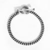 Newest Vintage Statement Punk Style S925 Sterling Silver Curb Cuban Link Chain Bangle for Man Women Bar Party Jewelry