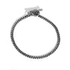 Newest Vintage Statement Punk Style S925 Sterling Silver Curb Cuban Link Chain Bangle for Man Women Bar Party Jewelry