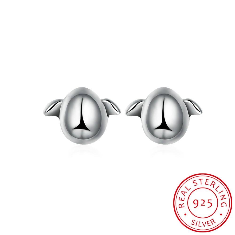 Simple Design 925 Sterling Silver Stud Earrings Small Angle Shape Fine Jewelry for Women Girl Birthd Gift Brincos