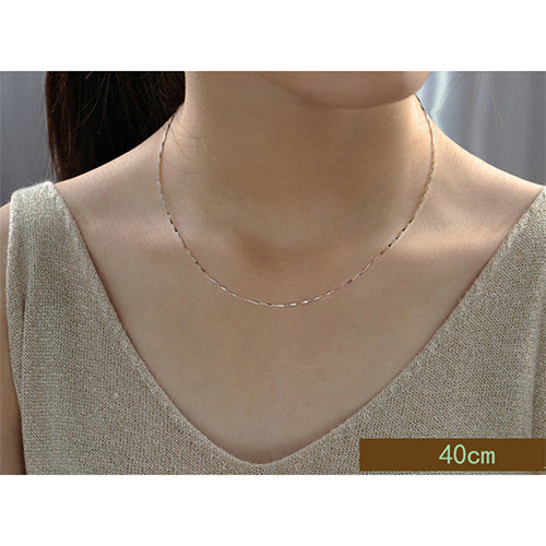 Simple Real 925 Sterling Silver Melo Chain Lead & Nickel Free Fashion Spring-ring-clasps 45cm Charming Chains for Pendant