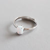 Unique S925 Sterling Silver Ring Multi Opal Topaz Oval Simple Design for Women Wedding Party Fine Jewelry Finger Bijoux