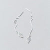 Vintage Simple Design S925 Steling Silver Long Chain Drop Earrings Leaf Shape Pendant Dangle Brincos For Women Jewelry