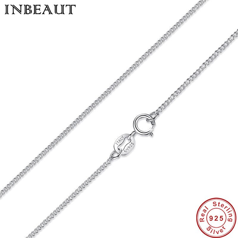 INBEAUT Women Anniversary Gift Necklaces&Pendants 925 Sterling Silver Pop Girl Necklace Women  Silver Neck Chain
