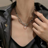 INS Hip hop style Popularity Metal Chunky necklace Choker Casual style Cool Choker women Trendy Collar Girl Necklace