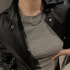 INS Hip hop style Popularity Metal Chunky necklace Choker Casual style Cool Choker women Trendy Collar Girl Necklace