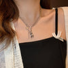 INS Trendy Cold Style Retro Hip Hop Mechanical Rabbit Star Necklace Niche Design Long Sweater Chain