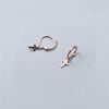 Brand Popular Cross Pendant Real 925 Sterling Silver Hoop Earrings For Women Prevent Allergy Girls Kids Fine Jewelry Gift