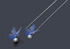 Elegant Three Colors Butterfly Pearl Dangle Drop Earrings 925 Sterling Silver Chain tassel Boho Fine Jewelry For Women