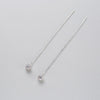 Exquisite ZIrcon Cross Leaf Dangle Drop Earrings Charm 925 Sterling Silver Fine Jewelry Long Tassel Metal Chain For Women
