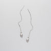 Exquisite ZIrcon Cross Leaf Dangle Drop Earrings Charm 925 Sterling Silver Fine Jewelry Long Tassel Metal Chain For Women