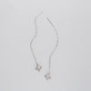 Exquisite ZIrcon Cross Leaf Dangle Drop Earrings Charm 925 Sterling Silver Fine Jewelry Long Tassel Metal Chain For Women