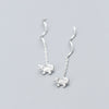 Hyperbole Real 925 Sterling silver Short Chain Tassel Crocodile Drop Earrings 2020 Fine Jewelry For Women Accessories