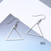 Minimalist Geometric Triangle Dangle Drop Earrings Charm 925 Sterling Silver Fine Jewelry Two Styles For Women Party Gift