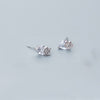 Personality Crystal Flower Stud Earrings 2020 Charm 925 Sterling Silver Fine Jewelry For Women Party Cute Accessories