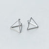 Punk MInimalist Geometric Triangle Hoop Earrings Charm 925 Sterling Silver Fine Jewelry For Women Personality Accessories