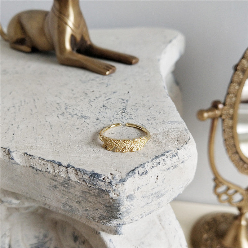 Punk Real 925 Sterling Silver Pineapple Leaf Adjustable Ring Fine Jewelry For Women Party Personality Accessories Gift