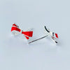 Real 925 Sterling Silver Boho Enamel Bow-knot Stud Earrings 2020 For Women Red Black Pink Colors Fine Jewelry Accessories