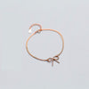 Real 925 Sterling Silver Double Chain Hollow Bow-knot Elegant Bracelet Fine Jewelry For Women Romantic Anniversary Party