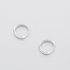 Real 925 Sterling Silver Minimalist Smooth Round Hoop Earrings Fine Jewelry Personality Accessories Black White Color