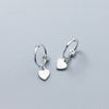 Real 925 Sterling Silver Star Cross Beads Heart Pendant Hoop Earrings For Women Party Minimalist Trendy Fine Jewelry Gift