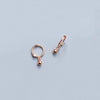 Real 925 Sterling Silver Star Cross Beads Heart Pendant Hoop Earrings For Women Party Prevent Allergy Trendy Fine Jewelry