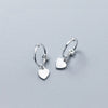 Real 925 Sterling Silver Star Cross Beads Heart Pendant Hoop Earrings For Women Party Prevent Allergy Trendy Fine Jewelry