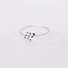 Real 925 Sterling Sliver Enamel Red Green Colors Leaves Plant Bracelet Fine Jewelry For Women Party Cute Accessories Gift