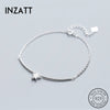 Romantic Minimalist Twist Stacked Bar Star Bracelet Fine Jewelry Fashion Real 925 Sterling Sliver For Women Accessories