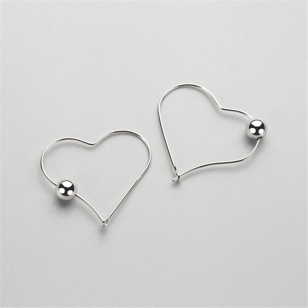 Romantic Real 925 Sterling Silver Hollow Heart Shape Drop Earrings Exquisited New tide Statement For Women Engagement