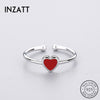Romantic Red Heart Enamel Ring 925 Sterling Silver For Charm Women Wedding Party Fine Jewelry Fashion 2020 Cute Gifts