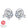 Trendy Real 925 Sterling Silver Zircon Constellation Stud Earrings Party For Women Leo Gemini Aries Fine Jewelry Gift