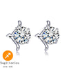 Trendy Real 925 Sterling Silver Zircon Constellation Stud Earrings Party For Women Leo Gemini Aries Fine Jewelry Gift