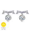 Trendy Real 925 Sterling Silver Zircon Constellation Stud Earrings Party For Women Leo Gemini Aries Fine Jewelry Gift