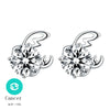 Trendy Real 925 Sterling Silver Zircon Constellation Stud Earrings Party For Women Leo Gemini Aries Fine Jewelry Gift