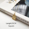 Vintage Romantic Heart Geometric Square Pendant Necklace 2020 Real 925 Sterling Silver Fine Jewelry For Women Party Gift