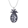 INs CZ Plant Pendant Necklace For Women Silvery/Gun Gold Pineapple Snake Chain Ladies Pendant Necklace Crystal Jewelry 2022