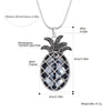INs CZ Plant Pendant Necklace For Women Silvery/Gun Gold Pineapple Snake Chain Ladies Pendant Necklace Crystal Jewelry 2022