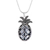 INs CZ Plant Pendant Necklace For Women Silvery/Gun Gold Pineapple Snake Chain Ladies Pendant Necklace Crystal Jewelry 2022