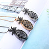 INs CZ Plant Pendant Necklace For Women Silvery/Gun Gold Pineapple Snake Chain Ladies Pendant Necklace Crystal Jewelry 2022