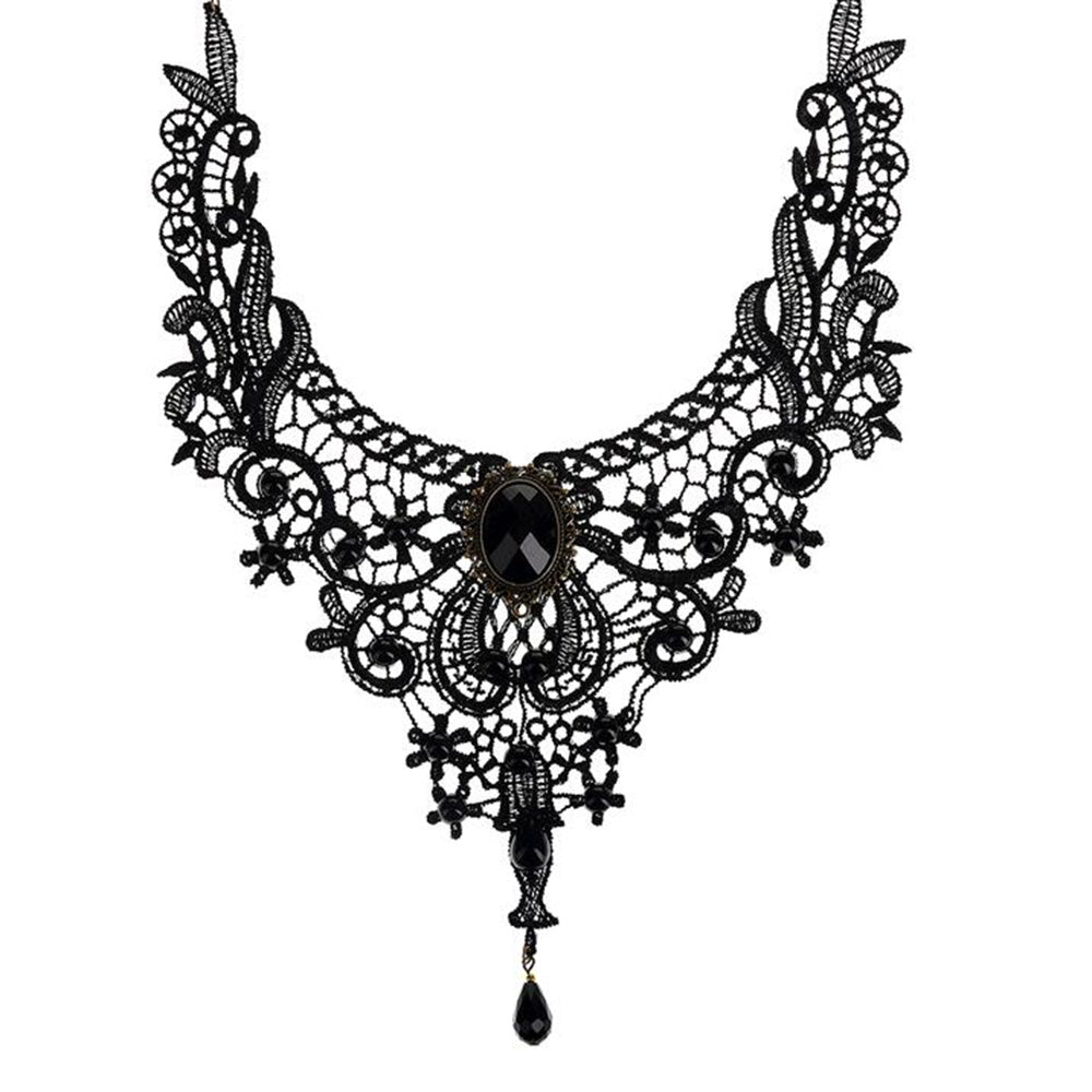 Fashion Necklace Handmade Gothic Retro Retro Lace Necklace Collar Necklace Necklace Bib Collection Jewelery Chain