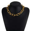 IPARAM Punk Gold Chain Choker Necklace Statement Women's Geometric Thick Chain Clavicle Necklace 2021 Bohemian Jewelry