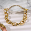 IPARAM Punk Gold Chain Choker Necklace Statement Women's Geometric Thick Chain Clavicle Necklace 2021 Bohemian Jewelry