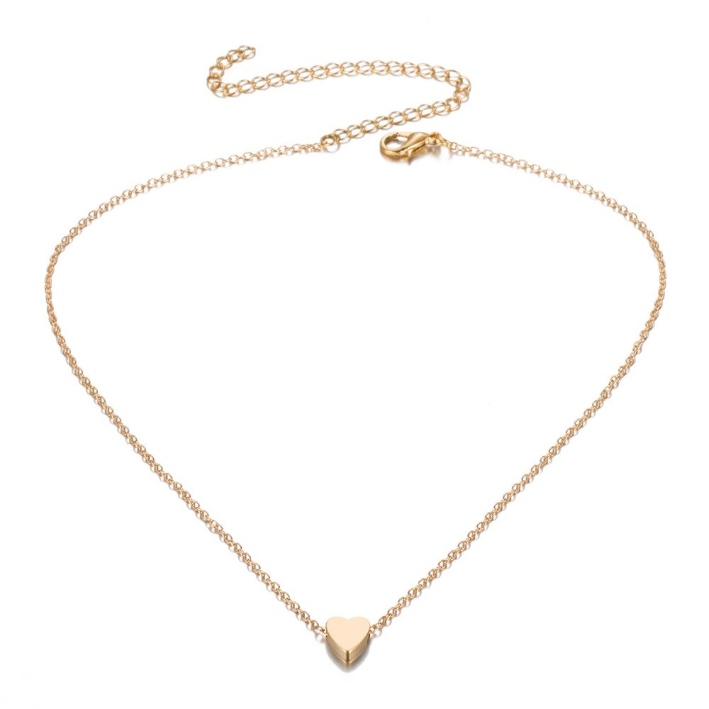 New Fashion Heart, Moon Pendant Necklace Crystal Necklace Female Holid Beach Statement Jewelry Wholesale