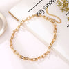 IPARAM Punk Gold Geometric Chain Choker Necklace Statement Unisex U Shape Big Thick Chain Necklaces Men's Women's Couple Jewelry