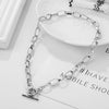 IPARAM Punk Gold Thick Chain OT Clasp Necklace Women Minimalist Chain Toggle Clasp Collar Choker Necklace Jewelry Gift